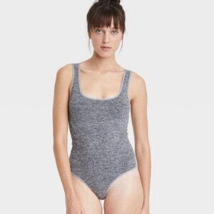 NWT - Colsie - Women’s Grey Seamless Thong Bodysuit - Size Medium *